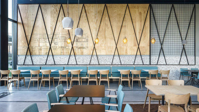墨尔本餐馆设计 - 就餐区墙面设计装修